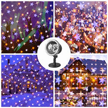 Load image into Gallery viewer, EAMBRITE Christmas Star Rotating Projector Night Light LED Starry Light Projector with Remote Control Best Gift for Baby Children Adults Christmas Festivals Bedroom Living Room Party Decoration