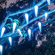 Load image into Gallery viewer, PEIDUO Multicolor Raindrop Lights 20 Tube Plug Powered Icicle Falling Lights Shooting Star Lights for Garden Outdoor Patio Holiday Wedding Party Mall Decoration String Lights