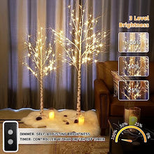 Load image into Gallery viewer, Pack of 2, EAMBRITE 5FT 6FT White Birch Tree Set Christmas Tree Combo Kit Perfect for Home Decor Holiday Party Wedding