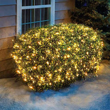 Load image into Gallery viewer, EAMBRITE Christmas Lights 128LT Bush Net Lights Diamond Shape LEDs 8 Modes Timer Waterproof Battery Powered for Yard Bushes Indoor Outdoor Decorations (Warm White)