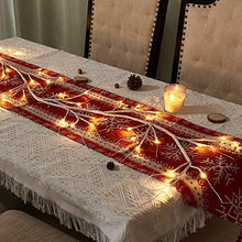 Load image into Gallery viewer, DELICHTER Rein Weiße Rotang Lichterzweig mit 48 helle Warm Weiß LEDs, Strombetrieben, Lichterkette Dekor für Schlafzimmer Innen Außen Weihnachten Wand