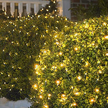 Load image into Gallery viewer, EAMBRITE Christmas Lights 128LT Bush Net Lights Diamond Shape LEDs 8 Modes Timer Waterproof Battery Powered for Yard Bushes Indoor Outdoor Decorations (Warm White)