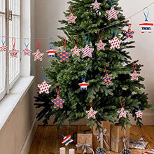 Load image into Gallery viewer, Vanthylit 4th of July Decorations Ornaments, 24 Pieces Hanging Star Ornaments for Independence Day, Red White and Blue Fabric Hanging Star Decorations for Patriotic Day Memorial Day Party Home Decor