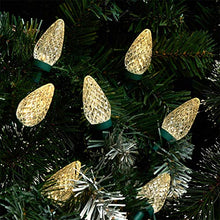 Load image into Gallery viewer, Vanthylit Faceted Led Christmas Lights with Clear C9 50LT White LED for Indoor and Outdoor Decoration(End to End Connectable Up to 45 Sets)