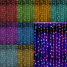 Load image into Gallery viewer, Vanthylit Curtain String Light 300 LED Multi-Colored Hanging Fairy Curtain Lights for Bedroom Living Room Wall Party Xmas Backdrop