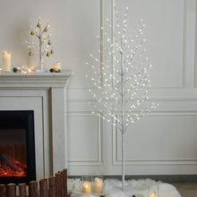 Load image into Gallery viewer, EAMBRITE White Birch Tree 2FT 24LT Christmas Tree Light with Christmas Ball Ornament Centerpiece Decor for Home Wedding Party Holiday
