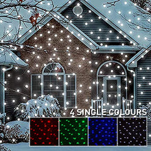Load image into Gallery viewer, EAMBRITE Multicolour Party Lights Rotating Falling Snow Projector Moving Points Landscape Lights with Remote Control and Timer for Christmas Wedding Party Show and Club Pub