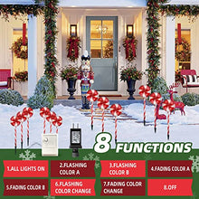 Load image into Gallery viewer, EAMBRITE 3PK Christmas Pathway Markers, 23” 48LT Lollipops Peppermint Pathway Lights, Candy Cane Lights with 8 Modes for Christmas Outdoor Decorations
