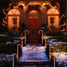 Load image into Gallery viewer, PEIDUO Candy Cane Lights 17.25” Set of 8 Path Light Replacement Stakes with 64 Warm White Lights and 8 Modes for Christmas Outdoor Decorations Yard and Xmas Pathway Lawn Driveway Decor