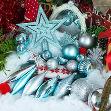 Load image into Gallery viewer, PEIDUO Christmas Ball Ornaments for Christmas Trees, 119 CT Shatterproof Christmas Tree Decorations, Silver Christmas Ornaments Set for Xmas, Holiday, Wreath and Party Decorations