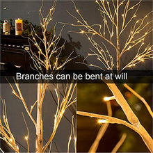 Load image into Gallery viewer, PABIPABI (Pack of 2) White Birch Tree with Lights Set 5FT 6FT Christmas Tree Lights Combo Kit Perfect for Indoor Outdoor Home Decor Holiday Party Wedding Thanksgiving & Christmas Decorations