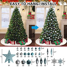 Load image into Gallery viewer, PEIDUO Christmas Ball Ornaments for Christmas Trees, 119 CT Shatterproof Christmas Tree Decorations, Silver Christmas Ornaments Set for Xmas, Holiday, Wreath and Party Decorations