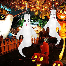 Load image into Gallery viewer, Vanthylit Halloween Hanging Ghost Decoration 43'' Windsock Flag, Halloween Outdoor Decoration for Yard Lawn Porch Pathway Trees (2 Pieces)