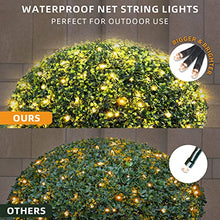 Load image into Gallery viewer, Eambrite 0utdoor Net Lights Battery Operated Waterproof, 84 LEDs Net Christmas Lights Warm White, 8 Modes Mesh Garden Lights for Topiary Ball Tree Holiday Decorations