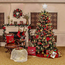 Load image into Gallery viewer, EAMBRITE Christmas Snowflake Treetop Lighted Four Layers Tree Topper with White Glitter for Christmas Tree Decoration