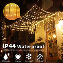 Load image into Gallery viewer, EAMBRITE Fairy Curtain Lights Color Changing, 400 LED RGB Window Curtain Lights, 6.6 FT × 6.6 FT Hanging Lights Curtain Rainbow Smart