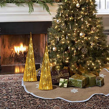 Load image into Gallery viewer, PEIDUO Christmas Cone Tree Light, 2PK LED Lighted Cone Tree Battery Powered with 60 Warm White Lights, Outdoor Christmas Decoration for Bedroom Party Indoor Decor