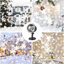Load image into Gallery viewer, EAMBRITE Christmas Snowflakes Projector Light with Remote Control Outdoor Snow Falling Projection Lights for Xmas Home Yard Garden Party