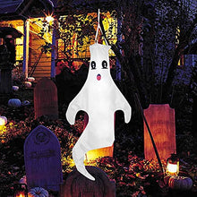 Load image into Gallery viewer, Vanthylit Halloween Hanging Ghost Decoration 43'' Windsock Flag, Halloween Outdoor Decoration for Yard Lawn Porch Pathway Trees
