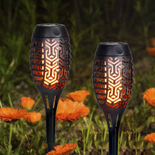 Load image into Gallery viewer, EAMBRITE Solar Lights Flickering Flames Torch Lights Outdoor Waterproof Landscape Decoration Lighting Dusk to Dawn Auto On/Off Security Flame Lights for Yard Garden Pathway Driveway 4-Pack