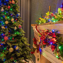 Load image into Gallery viewer, DELICHTER 200 LEDs Lichterkette Bunt Beleuchtung mit heller Lichter,8 Modi, Strombetrieb für innen, außen,Party, Fest, Weihnachten,Tannenbaum
