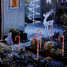 Load image into Gallery viewer, Vanthylit Outdoor Christmas Decoration 8PK Candy Cane Lights with 64 LEDs Pathway Christmas Markers with 8 Modes Plug in for Yard Garden Lawn (44cm)