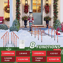 Load image into Gallery viewer, DELICHTER LED 8er Zuckerstangen Lichterketten Rot-Weiß Warm Weiß Lichter mit 8 Modi, Strombetrieben Weihnachtsbeleuchtung Deko für Außen und Innen Garten Weihnachten(44CM)