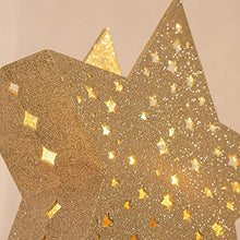 Load image into Gallery viewer, EAMBRITE 23cm Weihnachtsbaumspitze Stern Baum Deckel Hohles Gold Christbaumspitze Mit Rotierendem Magischem Warmweißem Projektor Für Weihnachtsbaum-Dekoration