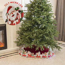 Load image into Gallery viewer, EAMBRITE Lighted Christmas Table Decorations Christmas Train Around Christmas Tree with 22LT Micro Led Multicolor Double-Sided Foldable Train Cut-Outs Tabletop Tree Skirt Lights Battery Powered