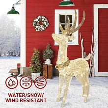 Load image into Gallery viewer, PEIDUO Garden Decor Lighted Reindeer with 70 Warm White Light, Patio Decor Light up Deer Decorations for Home Lawn Yard Garden Indoor Outdoor Decor Adapter Plug in
