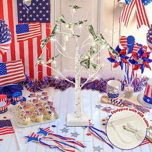 Load image into Gallery viewer, PEIDUO Money Tree, 2FT 24LT Timer Gift Card Tree Holder with 12 Clips and 6 Greeting Cards, Lighted Tabletop Decoration, for Birthday Wedding Christmas and Back to School Gifts