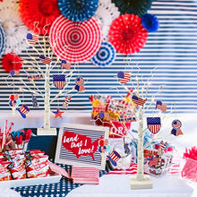 Load image into Gallery viewer, EAMBRITE 4th of July Decorations, 2FT Set of 2 Lighted Birch Tree with 24 Wooden 4th of July Accessories, Patriotic Tree Decorations for Independence Day Fouth of July Table Centerpieces with Timer