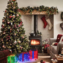 Load image into Gallery viewer, Christmas Decorations, Vanthylit 3PK Christmas Lighted Gift Boxes with Red Blue and Green Glittering Present Boxes with 48LED for Indoor Outdoor Use
