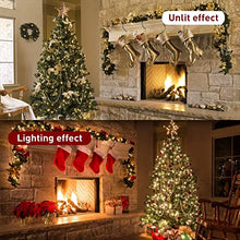 Load image into Gallery viewer, Vanthylit Christmas Tree Topper Pre Lit Tree Star Topper Light up Rattan Natural Star Treetop Mains Powered with 40 Warm White LEDs Xmas Tree Decorations for Christmas New Year Holiday Home decor
