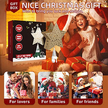 Load image into Gallery viewer, EAMBRITE Christmas Tree Topper, Star Tree Topper with Rotating Star Projector Lights, 3D Hollow Gold Tree Topper for Christmas Tree Decorations