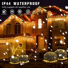 Load image into Gallery viewer, EAMBRITE Christmas Lights 128LT Bush Net Lights Diamond Shape LEDs 8 Modes Timer Waterproof Battery Powered for Yard Bushes Indoor Outdoor Decorations (Warm White)