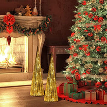 Load image into Gallery viewer, PEIDUO Christmas Cone Tree Light, 2PK LED Lighted Cone Tree Battery Powered with 60 Warm White Lights, Outdoor Christmas Decoration for Bedroom Party Indoor Decor