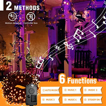 Load image into Gallery viewer, EAMBRITE Halloween Decorations 200 LED Halloween String Lights with Spooky Music Motion Sensor Controller Twinkle Waterproof Orange String Lights Plug in for Indoor Outdoor Tree Party Yard Christmas