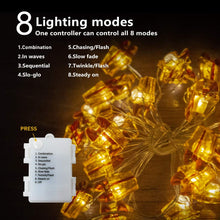 Load image into Gallery viewer, Vanthylit Christmas Decoration Lights, Set of 3 LED Christmas Theme Fairy Lights with 30 LED Trees Socks and Gift Boxes Battery Powered with 8 Lighting Modes for Indoor and Outdoor