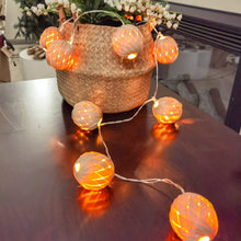 Load image into Gallery viewer, Eambrite Rattan Ball Fairy Lights 10 Warm White LEDs Battery Operated Lantern String Lights Battery Operated Indoor Fairy Lights - 1.65m - Clear Cable