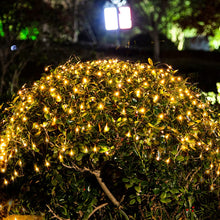 Load image into Gallery viewer, Eambrite Net Lights 0utdoor Battery Operated, 128 LEDs Net Fairy Lights Warm White, 8 Modes Mesh Christmas Lights for Topiary Ball Tree Holiday Decorations
