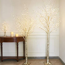 Load image into Gallery viewer, EAMBRITE 6FT LED Champagne Gold Tree with 266LT Fairy Light Lighted Twig Tree for Home Holiday Birthday Wedding Party Decor
