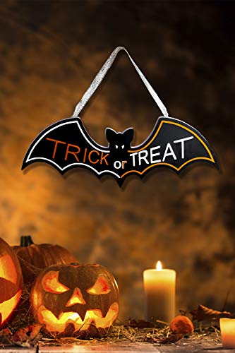 EAMBRITE EL Neon Halloween Bat Animation Light Trick or Treat Halloween Sign for Home Window School Office Party Decor Halloween Indoor Decoration