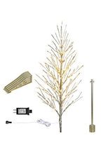 Load image into Gallery viewer, EAMBRITE 6FT LED Artificial Floor Standing Tree with 208LT Fairy Lights Prelit Champagne Gold Tree for Home Holiday Birthday Wedding Party Decor
