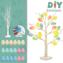 Load image into Gallery viewer, EAMBRITE Easter Tree with Lights, Easter Decorations Eggs Tree for Home Table Decor, White Twig Tree Battery Operated with Timer, Easter Gifts for Kids and Adults (2ft, Warm White LED)
