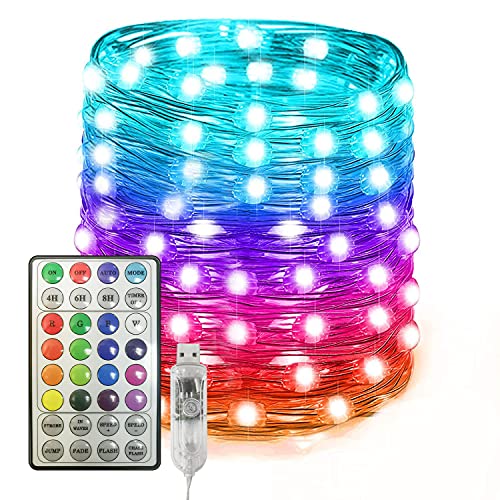 EAMBRITE 100LT Color Changing Fairy Light 33FT USB RGB String Lights w ...