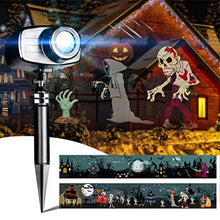 Load image into Gallery viewer, EAMBRITE Animated Halloween Projector Lights with Music Waterproof Landscape Projector Lights Decoration for Hallowmas Outdoor Indoor Use
