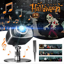 Load image into Gallery viewer, EAMBRITE Animated Halloween Projector Lights with Music Waterproof Landscape Projector Lights Decoration for Hallowmas Outdoor Indoor Use
