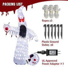 Load image into Gallery viewer, EAMBRITE 10FT 220LT Halloween Inflatable Ghost with Red Eyes Outdoor Blow Up Decoration for Halloween Party, Yard, Garden, Lawn
