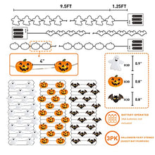 Load image into Gallery viewer, EAMBRITE 3PK Halloween String Lights 10FT 30LT LED Ghosts Bats Pumpkins Fairy Lights Battery Powered with 8 Modes Indoor Halloween Decorations
